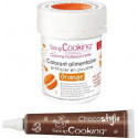 SCRAPCOOKING Colorant Alimentaire Orange + Stylo Chocolat