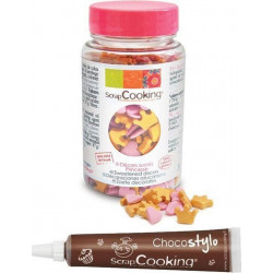 SCRAPCOOKING Décors Sucrés Princesse + Stylo Chocolat