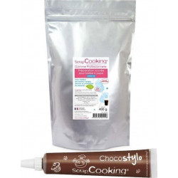 SCRAPCOOKING Préparation Pour Barbe À Papa Bleue 400 G + 1 Stylo Chocolat