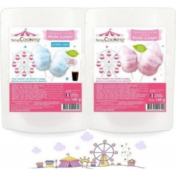 SCRAPCOOKING Préparation Barbe À Papa Rose & Bleu