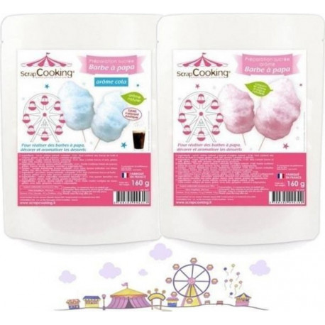 SCRAPCOOKING Préparation Barbe À Papa Rose & Bleu