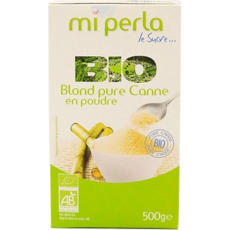 MI PERLA Sucre En Poudre Blond Pur Canne Bio Mi Perla