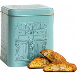 ANTONIO MATTEI Biscuits De Prato Aux Amandes En Boîte Métal Tosca Bleue 200 Gr