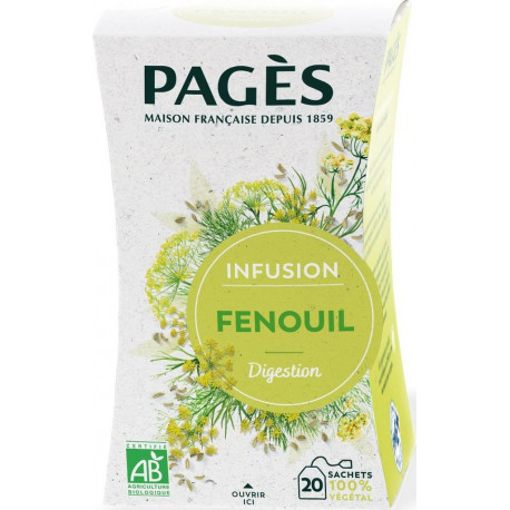 PAGES Infusion Fenouil Digestion Bio