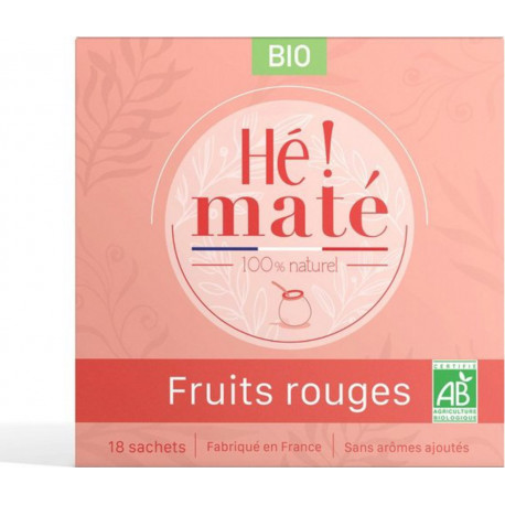HE!MATE Infusion Maté Fruits Rouges Fabriqué en France Bio