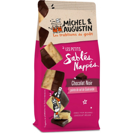 MICHEL ET AUGUSTIN Petits Sablés Nappés Chocolat Noir et Pointe de Sel de Guérande