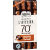 NESTLE LES RECETTES DE L'ATELIER Tablette de Chocolat Noir Amandes Caramel