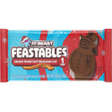 FEASTABLES Tablette de Chocolat Lait Beurre de Cacahuète Bonhomme de Neige