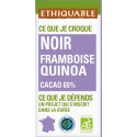 ETHIQUABLE Tablette de chocolat noir framboise quinoa bio