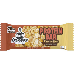INSHAPE NUTRITION Barre Protéinée Aux Cacahuètes Enrobée de Chocolat Noir Inshape Nutrition