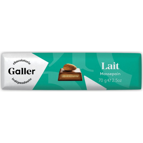 GALLER CHOCOLATIER Chocolat Bâton au Lait Fourré au Massepain