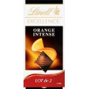 Lindt Tablette de chocolat noir Amandes Orange intense 2x100g 200g