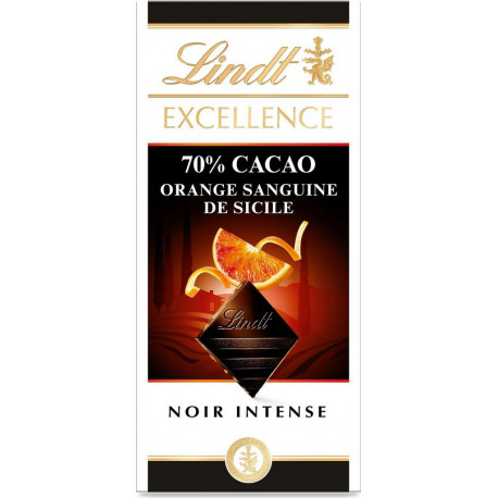 Lindt Chocolat noir orange sanguine de Sicile 100g