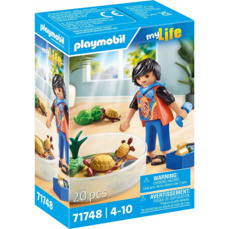 PLAYMOBIL Famille de tortues dans un terrarium