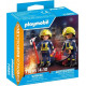 PLAYMOBIL 71885 Duo pompiers avec hache et extincteur 47 pièces