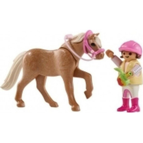PLAYMOBIL Duo fillette avec son poney