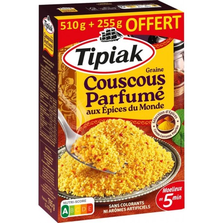 Tipiak Graine Couscous Parfumé aux Épices du Monde 3x255g