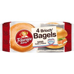 La Fournée Dorée Brioch' Bagels x4 300g