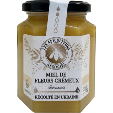 LES APICULTEURS ASSOCIES Miel De Fleurs Crémeux Récolté en Ukraine 375g