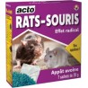 ACTO Appât Céréales Acto Anti-rongeurs Rats Souris Brodifacoum 7 X 20g