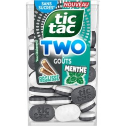 TIC TAC Bonbons Double Goûts Réglisse et Menthe