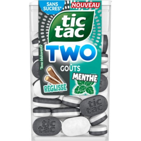 TIC TAC Bonbons Double Goûts Réglisse et Menthe