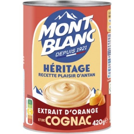 MONT BLANC Crème dessert Héritage Recette Plaisir D'antan extrait d'Orange