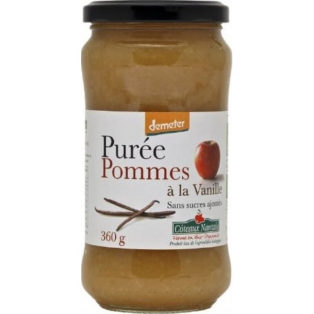 CÔTEAUX NANTAIS Puree Pomme Vanille Sans Sucre 360g Coteaux Nantais