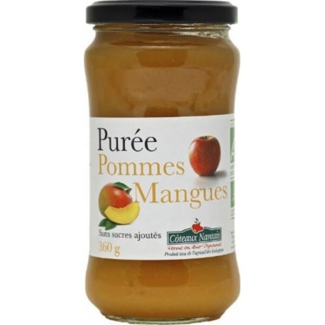 CÔTEAUX NANTAIS Puree Pomme Mangue Sans Sucre 360g Coteaux Nantais