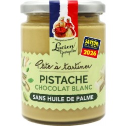 LUCIEN GEORGELIN Pâte à tartiner pistache Chocolat Blanc Sans Huile de Palme