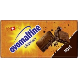 OVOMALTINE Tablette de Chocolat Noir Crunchy 100g