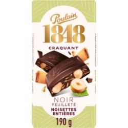 POULAIN Chocolat Noir Feuilleté Noisette Entières