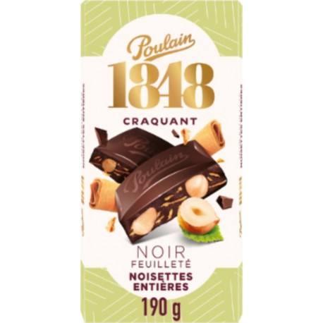 POULAIN Chocolat Noir Feuilleté Noisette Entières