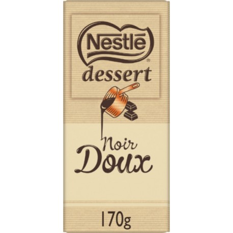 NESTLE DESSERT Tablette de Chocolat Noir Doux 170g