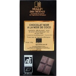 MOULIN DES MOINES Chocolat Noir Noix De Coco 100g Moulin Des Moines