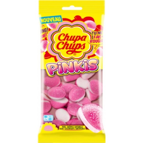 CHUPA CHUPS Bonbon Flowpack Gélifiés Pinkis Fraise