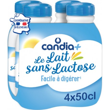 CANDIA Lait Sans Lactose 4x50cl