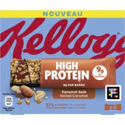 KELLOGG'S Barres Céréales Protéines Caramel & Almond