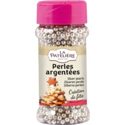 LA PATELIERE Décors pour Pâtisserie Perles Argentées en Sucre