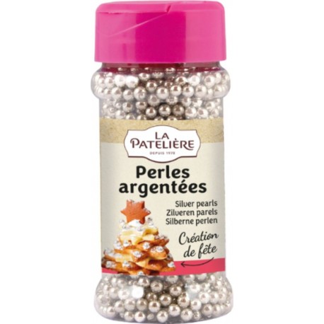 LA PATELIERE Décors pour Pâtisserie Perles Argentées en Sucre
