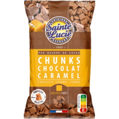 SAINTE LUCIE Chunks chocolat caramel carrées