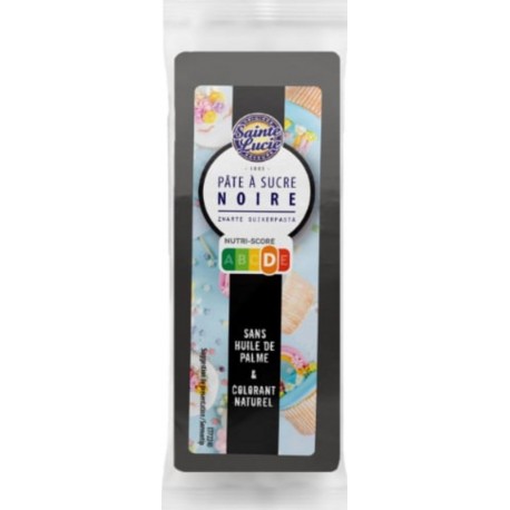 SAINTE LUCIE Pâte à sucre noire sans huile de palme et colorant naturel