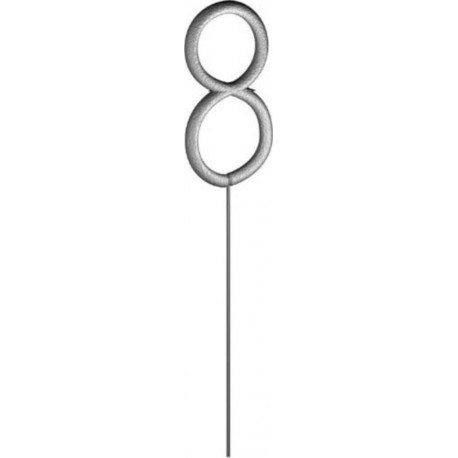 Paris Prix Cierge Magique chiffre 8 15cm Argent
