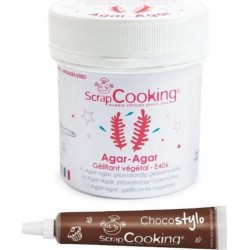 SCRAPCOOKING Agar-agar En Poudre + Stylo Chocolat