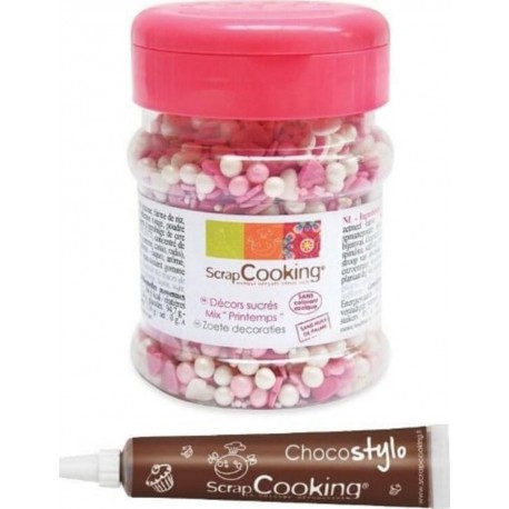 SCRAPCOOKING Décors Sucrés Printemps + 1 Stylo Chocolat