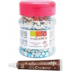 SCRAPCOOKING Décors Sucrés La Reine Des Neiges + Stylo Chocolat