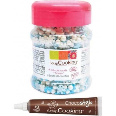 SCRAPCOOKING Décors Sucrés La Reine Des Neiges + Stylo Chocolat