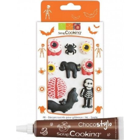 SCRAPCOOKING Décors Sucrés Horreur + 1 Stylo Chocolat