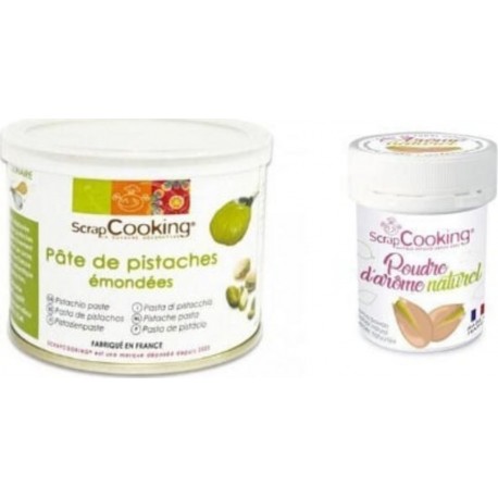 SCRAPCOOKING Pâte De Pistache 200 G + Arôme Naturel De Pistache En Poudre