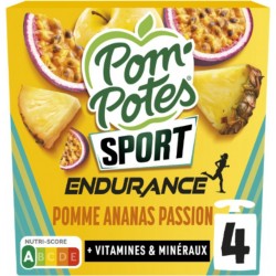 POM'POTES Compote Sport Endurance Pomme Ananas Passion